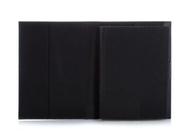 Чорна шкіряна папка для документів TEKO manufactura